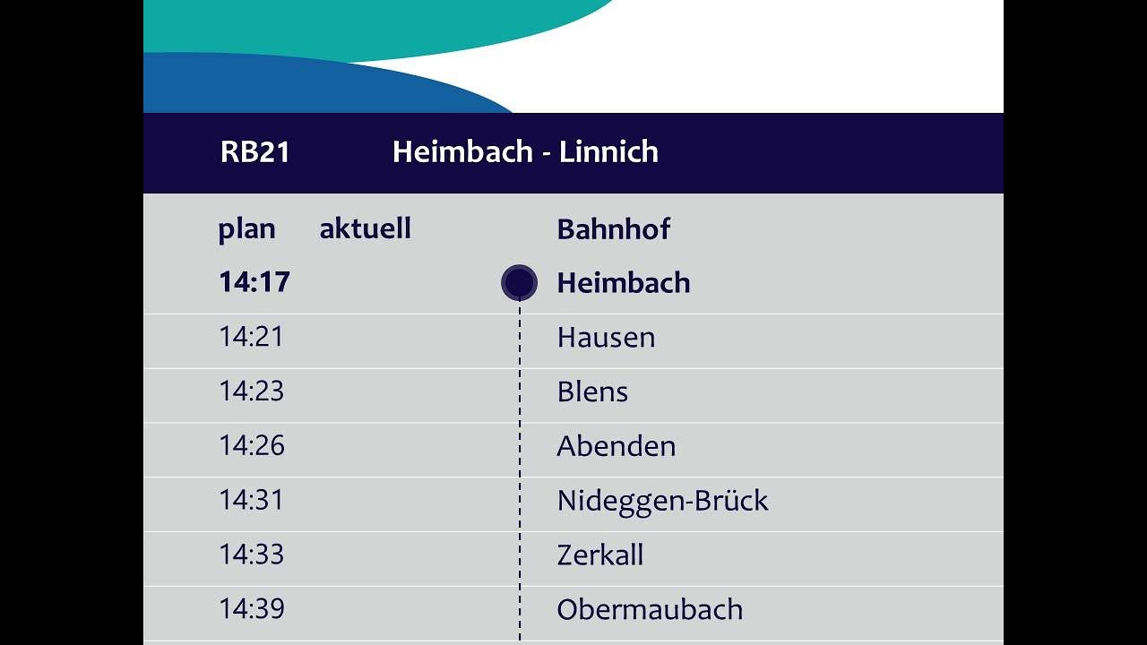 [Rurtalbahn] Ansagen RB21 Heimbach - Linnich