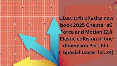 Elastic collision in one dimension Part III ll Ch#2 Force and motion ll Class 11th ll New book 2025