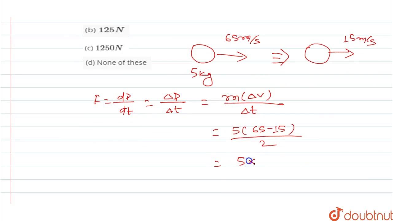 The average resisting force that must act on `5kg` mass to reduce its