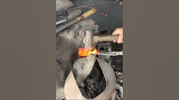 Forging a butt chisel part II #shorts #short #shortsfeed #shortvideo #diy #how