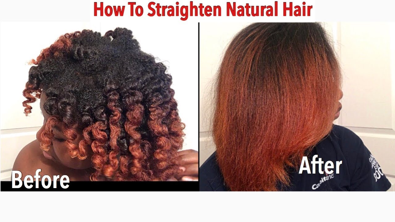 how-to-straighten-natural-hair-at-home-ft-irresistible-me-youtube