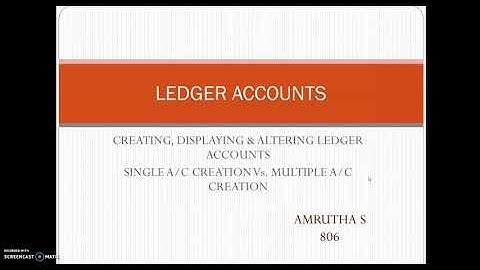 LEDGERS- Creating, Altering, Deleting & Displaying ledger accounts in Tally