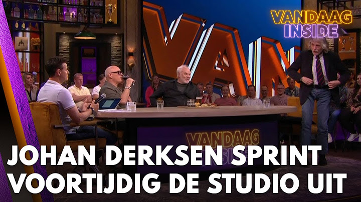 Johan Derksen sprint voortijdig de studio uit vanwege zingende Wilfred Genee | VANDAAG INSIDE