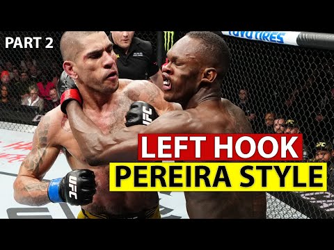 Analysis of Alex Pereira's left hook technique | 4 left hook variations #alexpereira #mma #lefthook