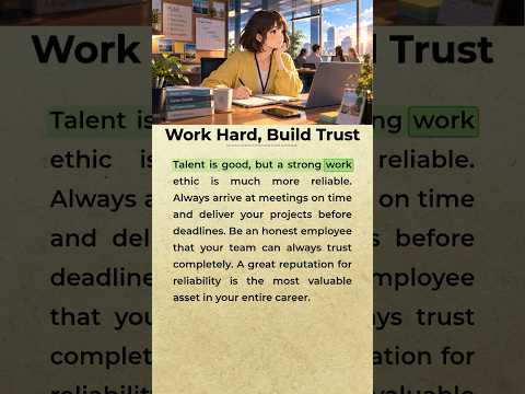 💼 Work Ethic Matters More Than Talent! | Career English #shorts #learnenglish