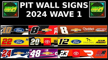 ND34 Pit Sign’s 2024 Wave 1 #diecast #nascar #nascarcupseries #race #templates #cars #cupseries #ios