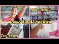 Mostrei nosso dia no ateliê | Consertos | Fomos na loja de tecido | Carina Mattei