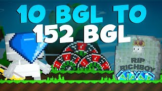 MY BIGGEST COMEBACK EVER.. 10 BGL TO 150  BGLS !! - GROWTOPIA REME