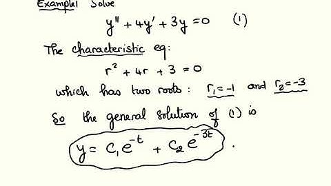 Second Order Linear ODEs with Constant Coefficients