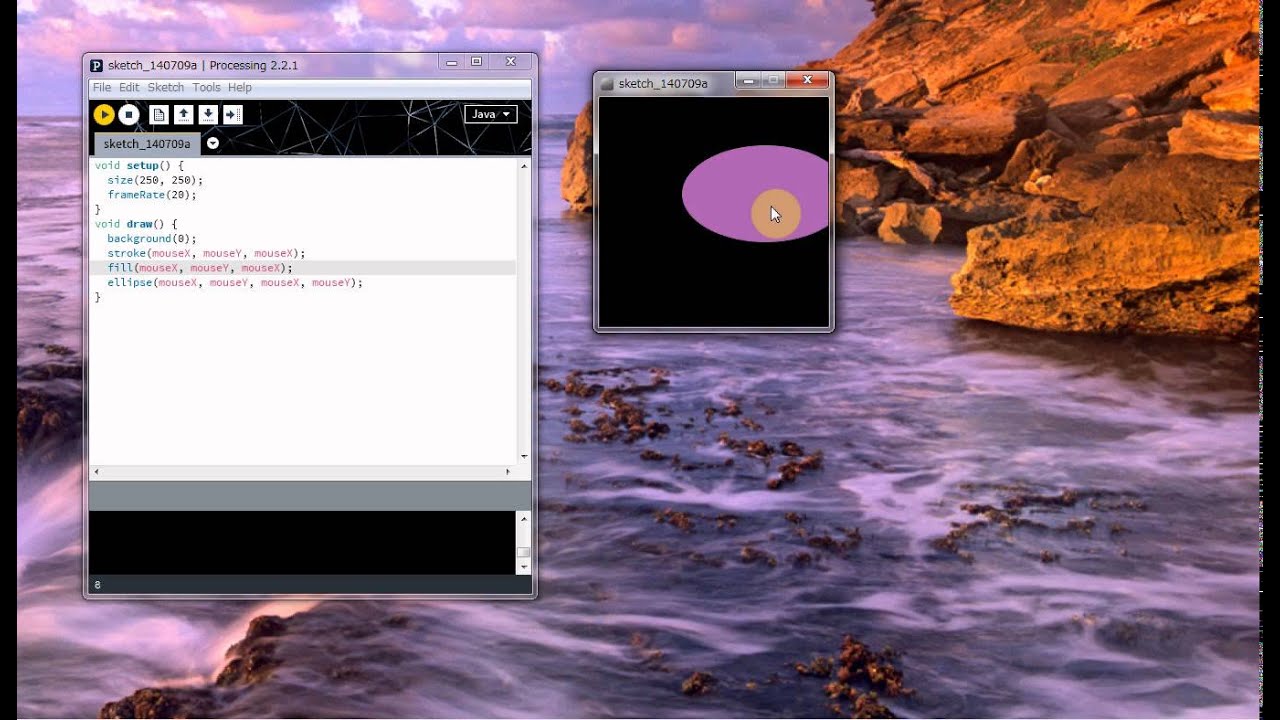 Processingでマウスの動きに合わせて変化する図形を描画～その6 - YouTube