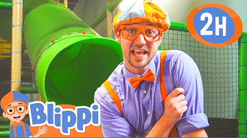 Blippi Visits an Indoor Playground (Kids Club) | 2 HOURS OF BLIPPI | Educational Videos for Kids