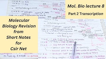 Molecular Biology Revision | Short Notes for CSIR NET, GATE, DBT, ICMR