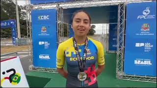 Natalie Revelo se colgó la medalla de plata 📷 en el Campeonato Panamericano de Ruta, en Brasil