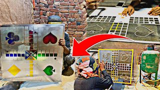 Beautiful Art Work OF Making Glass Ludo Step By Step By Young Talented Guys screenshot 5