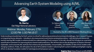MSD CoP Webinar: Advancing Earth System Modeling using AI/ML