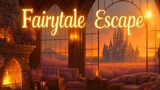 Escape to a Fairytale Castle ✨ Cozy Fireplace, Sunset Views & Relaxing Piano Music