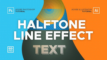 Halftone Line Effect • Adobe Illustrator & Photoshop Tutorial