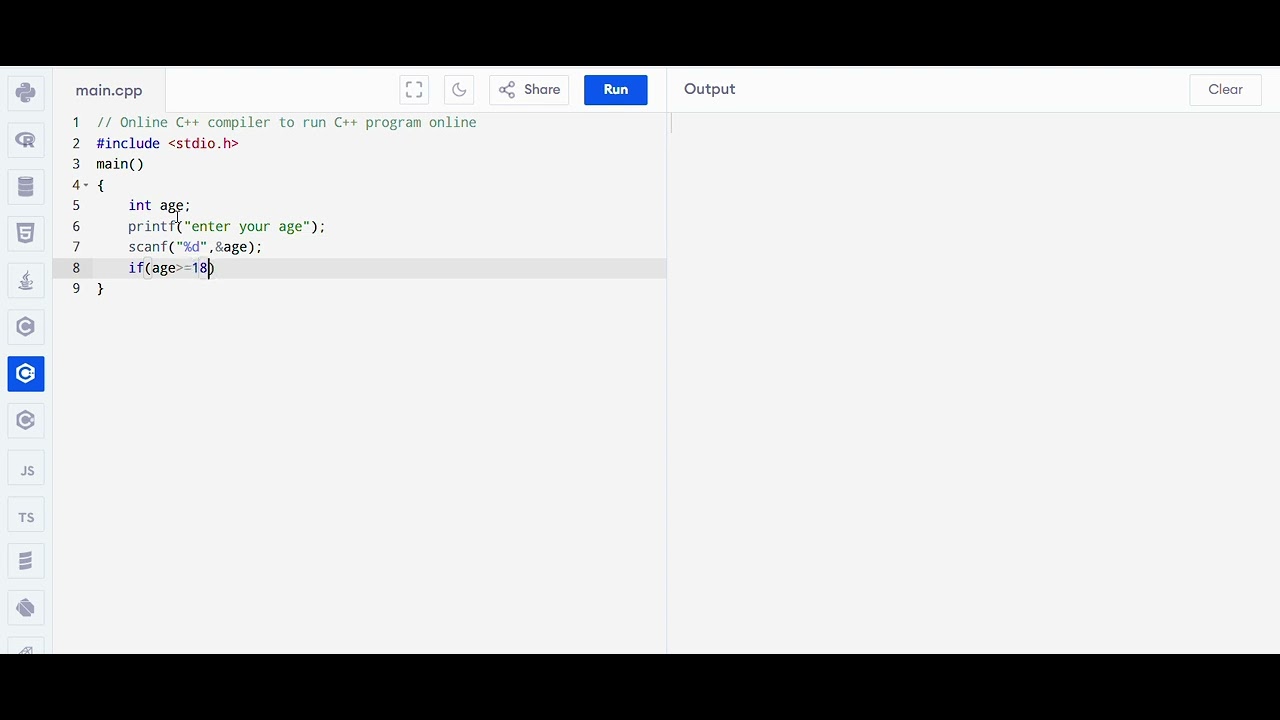 To check whether your age is major or minor in C++ - YouTube