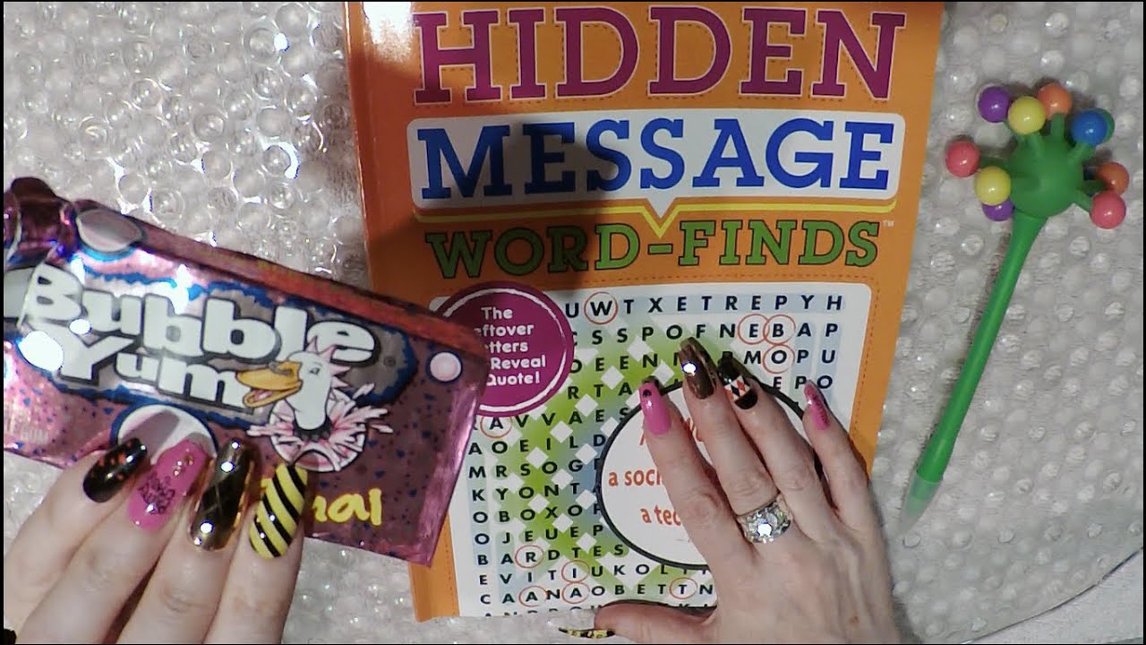 ASMR Extreme Gum Chewing Word Search | Whispered | For Sleep, Studying & Background Sounds