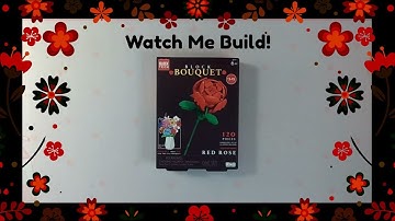 Watch Me Build! Block Tech - Block Bouquet - Red Rose - Sped Up with Music