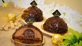 لأول مره جاتوه موس الفيروروشيه بحشو كرسبي ومميز #mousse#ferrerorochercake