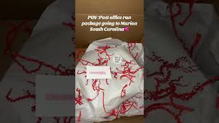 POV :Post office run package going to Marion Sc 💞 #postoffice #postofficerun #coach #coachella