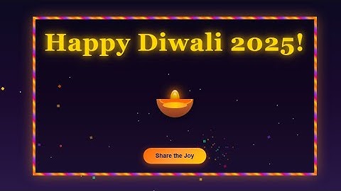 Happy Diwali Wishing 2025 🪔 | Create a Dipawali Wishing Project using HTML, CSS & JavaScript