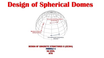 Design of Spherical Domes ||Problem 2 ||Module 4 ||Design of Concrete structures 2 ||S6CE ||KTU