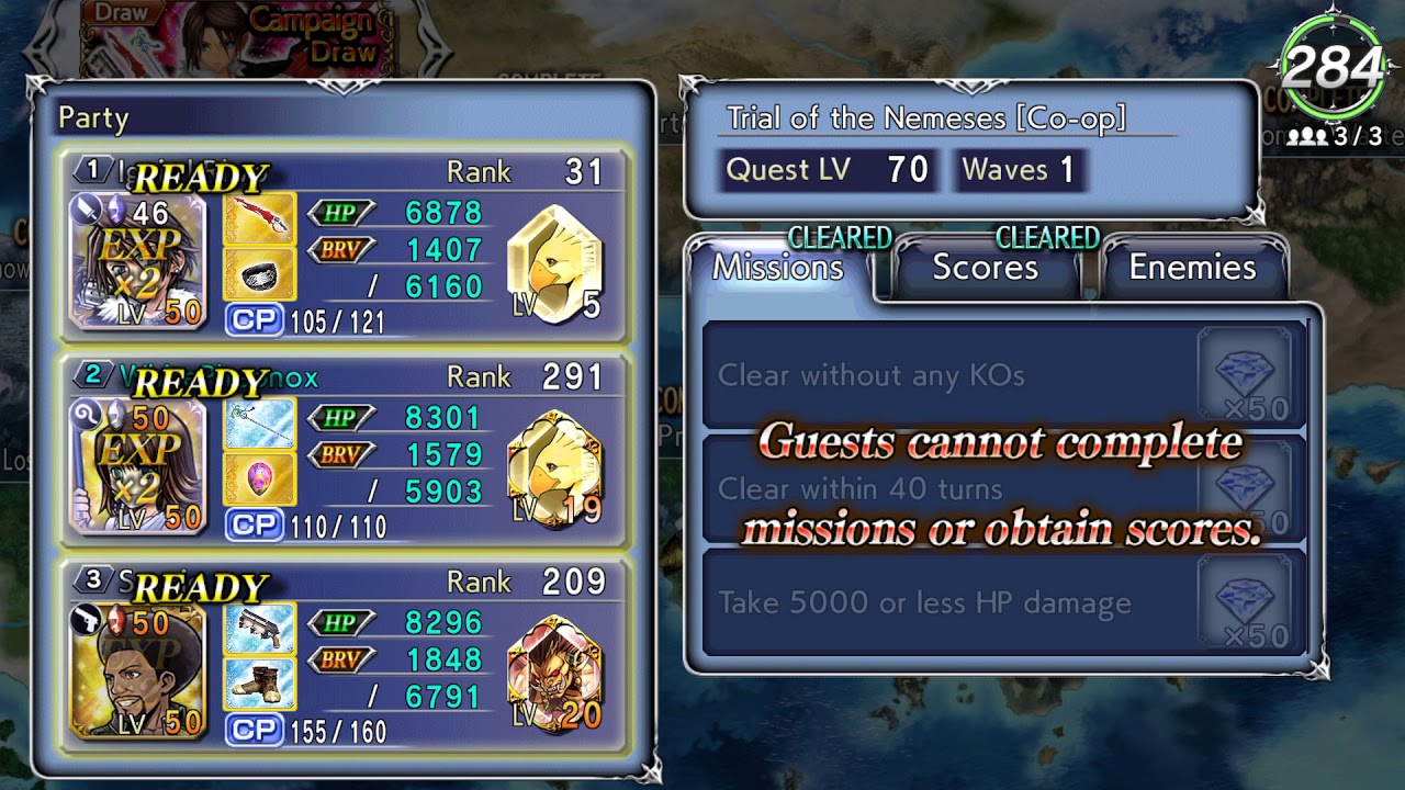 Dissidia FFOO: Trial of the Nemeses + Sazh Showcase