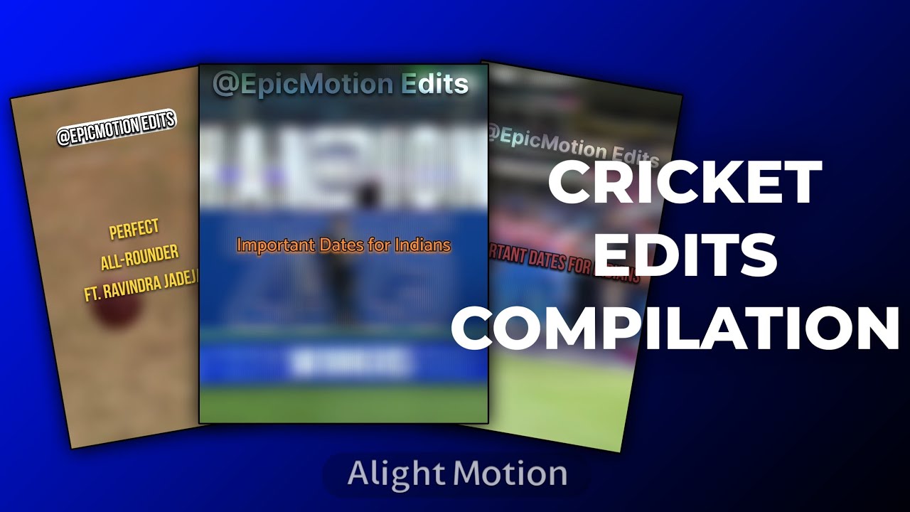 Edits Compilation An Amazing 🤩 Cricket 🏏 Edits Compilation 🔥| 1 | EpicMotion Edits - YouTube