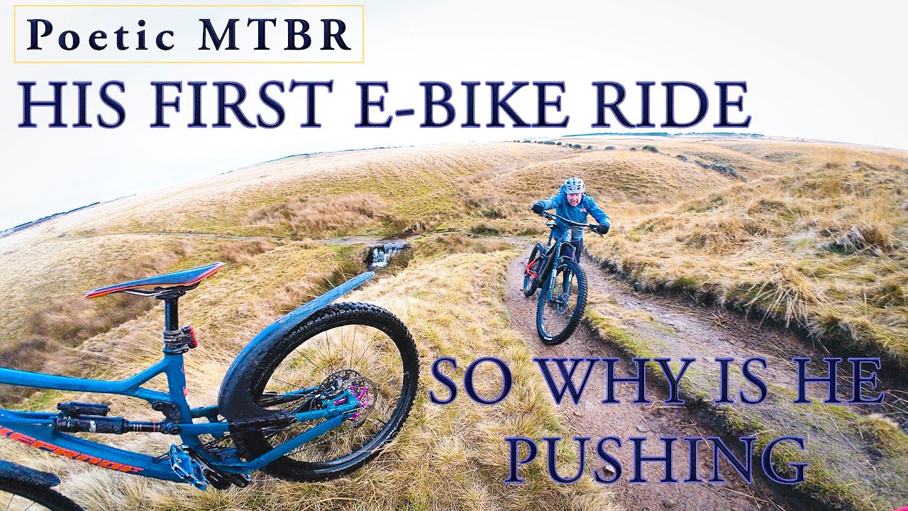 Mountain Biking First E Bike ride for my brother he has a lot to learn