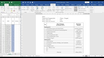 Agar Tampilan Mail Merge Sama Dengan Sumber Data Excel (Office 2016)-    Emhachannel