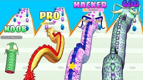 Relaxing with gameplay 😉 NOOB vs PRO vs HACKER vs GOD in Dragon Evolution Run (New Update)