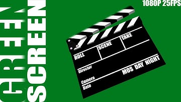 Green Screen - Black Clapperboard Animation