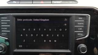 Volkswagen Passat 2015 Sat Nav Postcode input screenshot 5