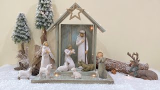 How to make a Christmas Crib | DIY Nativity Scene | Willow Tree Nativity