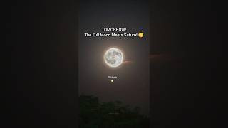 Saturn Will Shine Beside The Harvest Moon 😳🌕