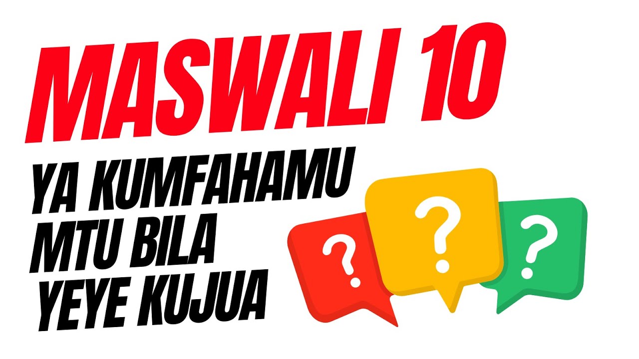 Maswali 10 ya Kumfahamu Mtu Bila Yeye Kujua