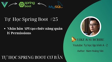 Tự học Java Spring Boot #25: Nhân bản API tạo chức năng quản lý Permissions