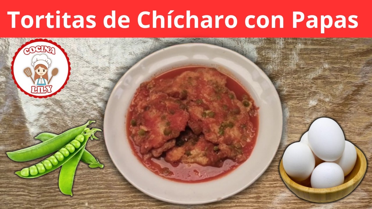 Como hacer TORTITAS de CHICHARO con PAPAS en Salsa de Jitomate: Receta fácil y deliciosa