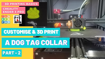 Dog Tag - Custom 3D Prints - 3D Design using TinkerCad, Cura & Creality Ender 3 Pro 3D Printer