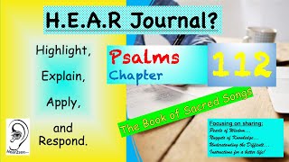 Psalms Chapter 112 New Living Translation - HEAR Journaling, You can do it!