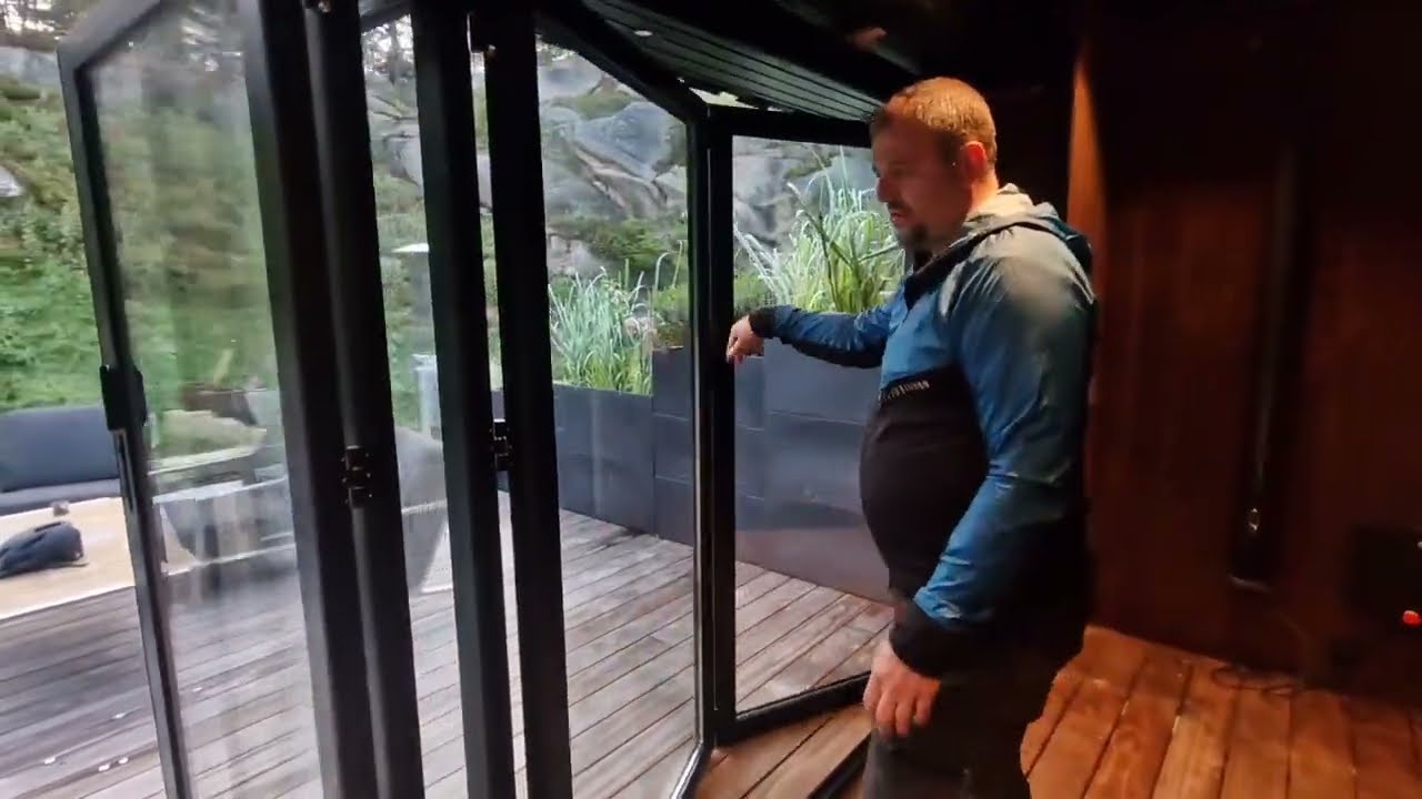 Aluminium foldedør 10 meter - Aluminum folding door 10 metres