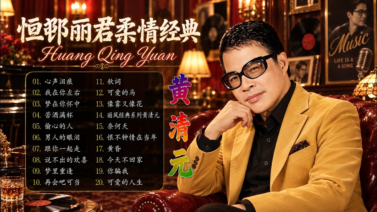 廃盤日本製CD－黄清元・1991年・ベストアルバム「難忘名曲20首」樂風LIFE 黄清元Huang Qing Yuan 难忘经典💕 黄清元难忘经典金碟|| 名曲珍藏丽风