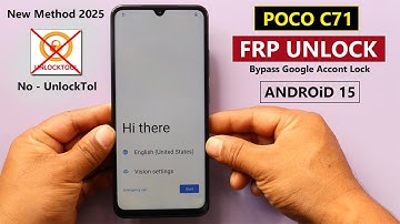 PoCo C71 Frp Bypass/Unlock Google Account Lock - Without Activity Launcher New Method 100% Free