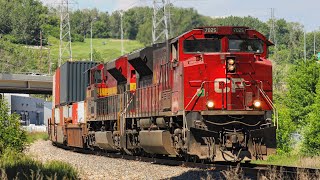 CP 7025 leading CP Stack train Eastbound at Sunalta on the Laggan subdivision.
