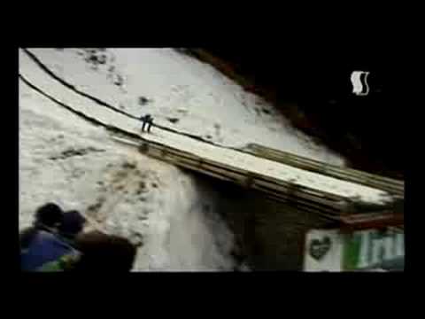 Ski jump gone wrong crash