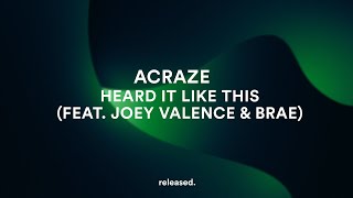 ACRAZE & Joey Valence & Brae - Heard It Like This Resimi