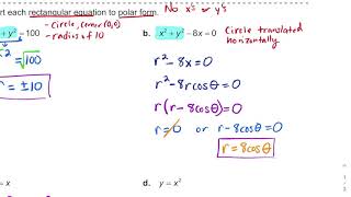 Precalc 9.3 Guided Notes - Polar Equations