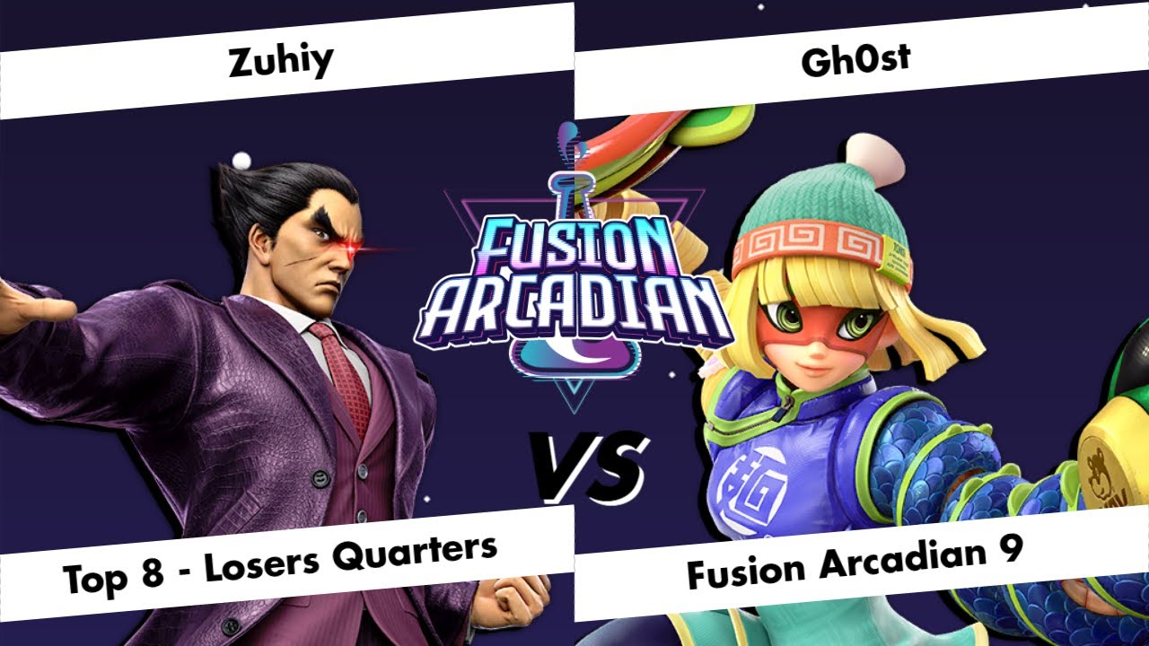 Fusion Arcadian # 9 - Zuhiy (Kazuya) vs Gh0st (Min Min) - Top 8